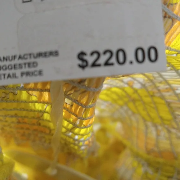 Julie Brown Hampton Floral Print Ruffle Hem Strapless Smocked Dress - Picture 7 of 7